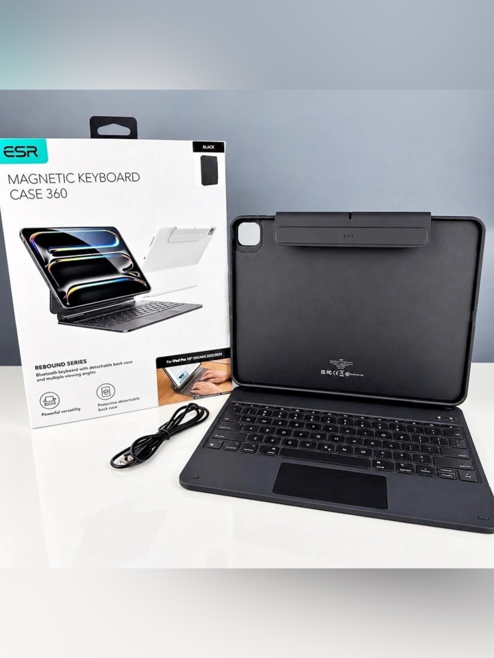 ESR Rebound Magnetic Keyboard Case 360 iPad Pro 13 M5 M4